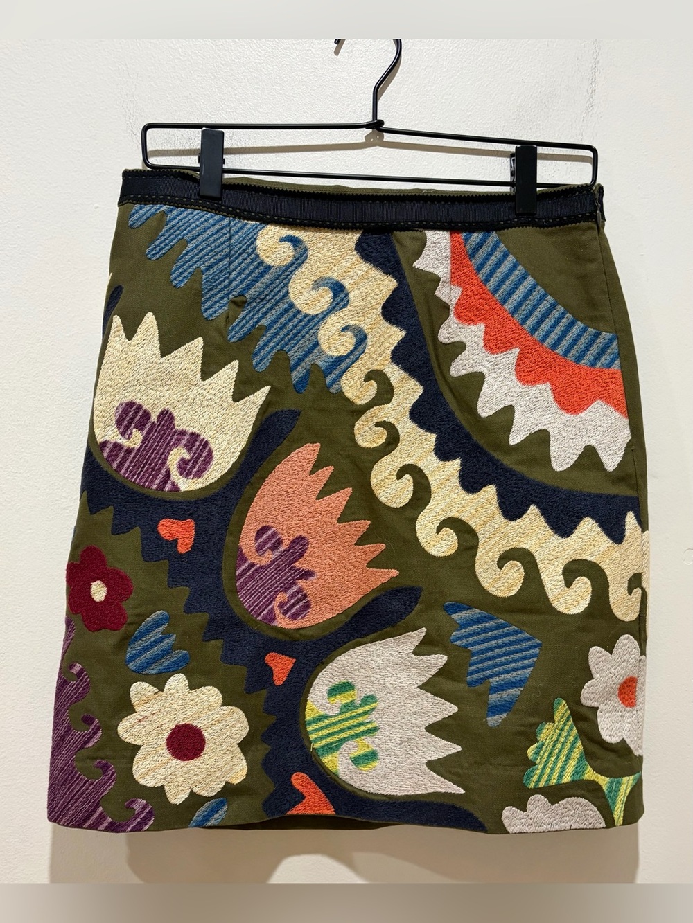 Vanessa Virginia by Anthropologie Tulipa Floral Embroidered Skirt Women’s Size 6